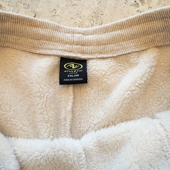 Athletic Works Womens Soft Fuzzy Lined Cream Joggers‐2XL/18 (Fit like Large) - Picture 4 of 8